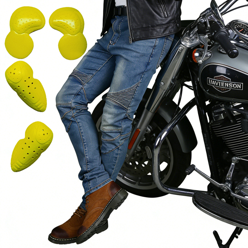 Motorcycle Wearing Gear - 남성용 오토바이 청바지 블루 더트 바이크