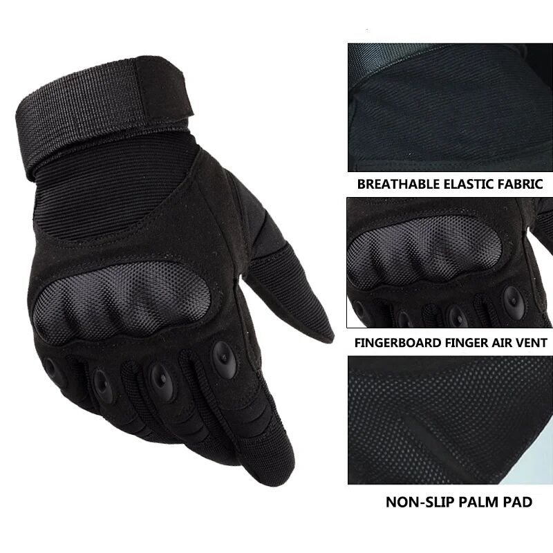 남성과 여성을위한 미끄럼 방지 전체 손가락 전술 장갑  - Motorcycle Gear Gloves 리뷰 및 가격