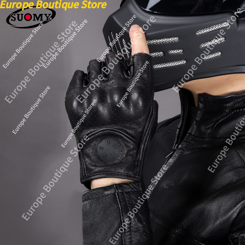 레트로 하프 핑거 오토바이 장갑 남성 여성을위한 정품  - Motorcycle Gear Gloves 리뷰 및 가격