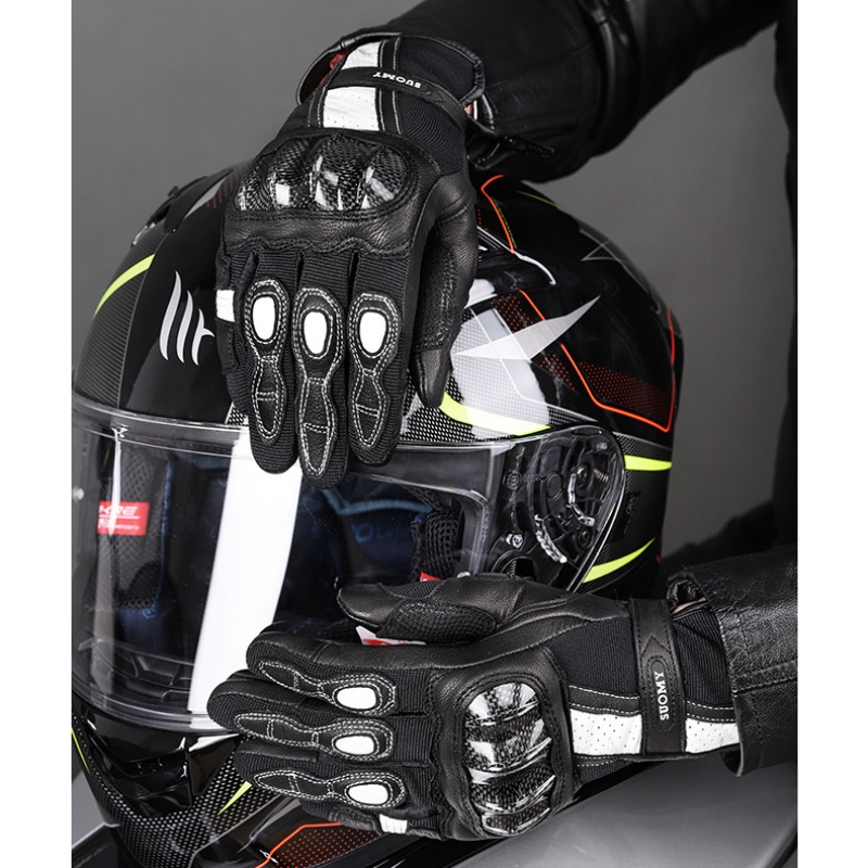오토바이 장갑 풀핑거 천연 가죽 사계절 라이딩 장비 터 - Motorcycle Gear Gloves 리뷰 및 가격