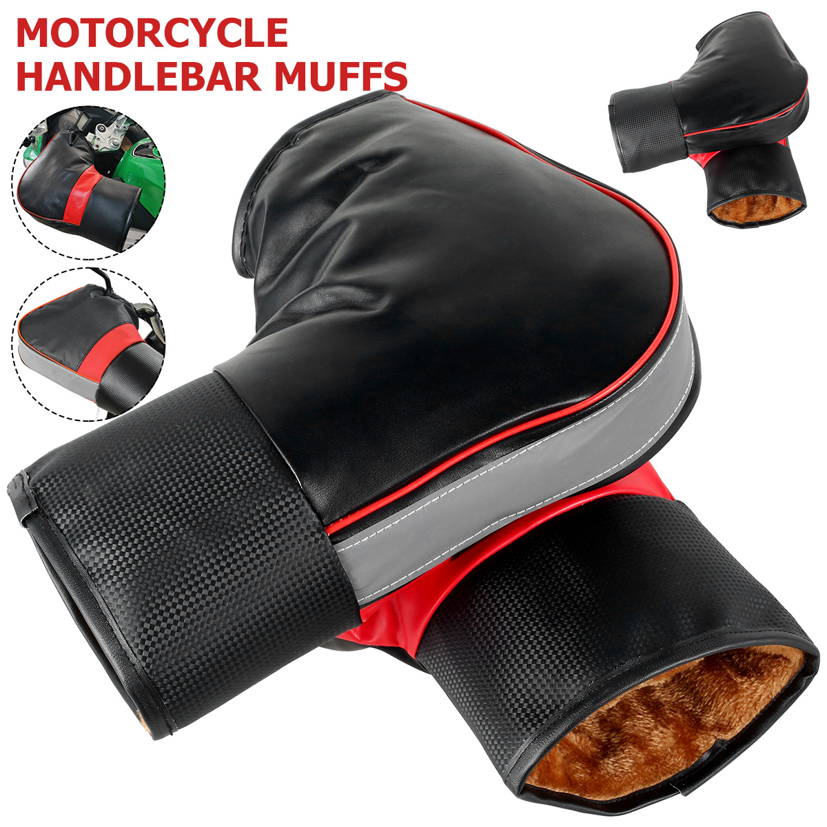 오토바이 핸들 바 머프 보호 오토바이 스쿠터, 두꺼운  - Motorcycle Gear Gloves 리뷰 및 가격