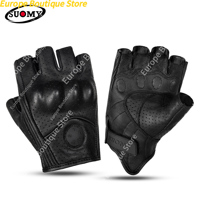 하프 핑거 오토바이 장갑 남성 여성을 위한 정품 가죽  - Motorcycle Gear Gloves 리뷰 및 가격